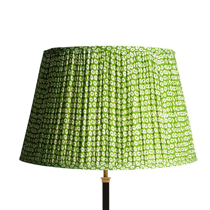 Small Gold Indian Block Print Pleated Lampshade On Chairish Com Lamp Shades Shade Pleated Lamp Shades, How To Measure A Lampshade Pooky