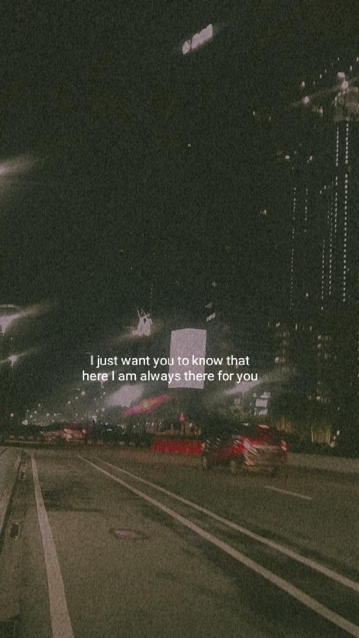 A City Street At Night With The Words I Just Want You To Know That Here A City Street At Night With The Words I Just Want You To Know That Here