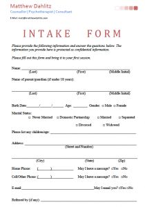 8 best client counselling intake form images on pinterest psychotherapy intake form