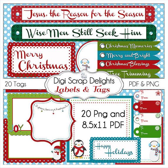 Christmas Labels & Tags Jesus is the Reason Red Green | Etsy | Christmas labels, Digital ...