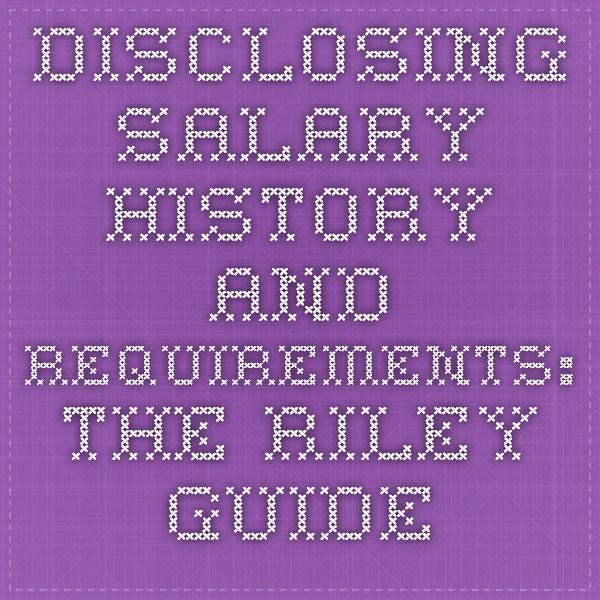 Disclosing Salary History and Requirements The Riley Guide Work - resume with salary requirements Disclosing Salary History and Requirements The Riley Guide Work - resume with salary requirements