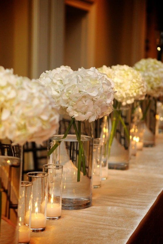 Best 20 White Flower Arrangements Ideas On Pinterest I Love This Look For Table Arrangements Like The Gl Vases Hydrangeas White Hydrangea Centerpieceswhite