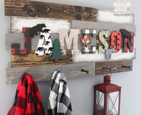 Lumberjack Pallet Rack Sign Red Buffalo Plaid Nursery Decor Etsy Red Buffalo Plaid Nursery Decor