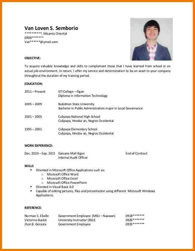 application letter for ojt mple resume sample accounting resume for teenager with no work experience