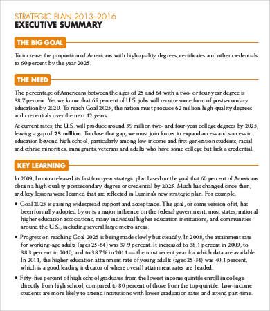 Executive summary essay