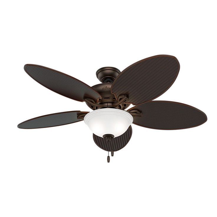 Hunter Cape Breton 52 Indoor Outdoor Brushed Cocoa Led Ceiling Fan At Menards Ceiling Fan Led Hunter, Menards Ceiling Fans With Remote
