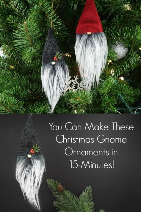Christmas Gnome Ornaments - A Quick, Adorable Craft
