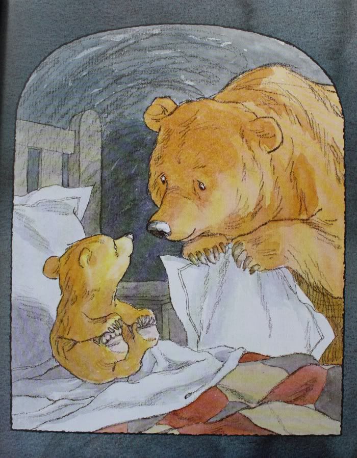 Открытка спят медведи