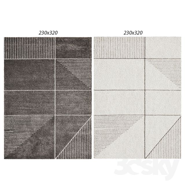 3d Models Carpets Temple And Webster Charcoal White Soft Metro Contemporary Rug Ivory Charcoal Carpet Tiles Contemporary Rug Carpet