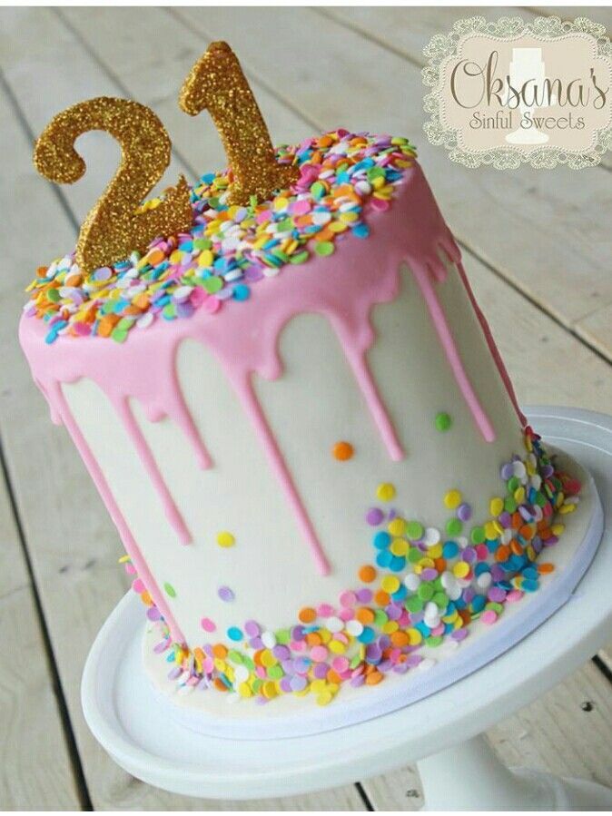 pink 21th birthday drip