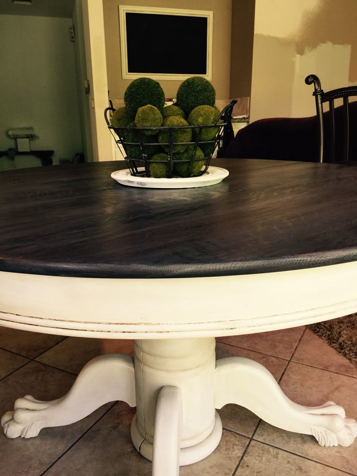 Breakfast Nook Table Refinished Clawfoot Table Sanded Top Restained In Mix Of General Finishes Java Antique Walnut Bottom Chalk Painted And Waxed Breakfast Nook Table Refinished Clawfoot Table Sanded Top Restained In Mix Of General Finishes Java Antique Walnut Bottom Chalk Painted And Waxed