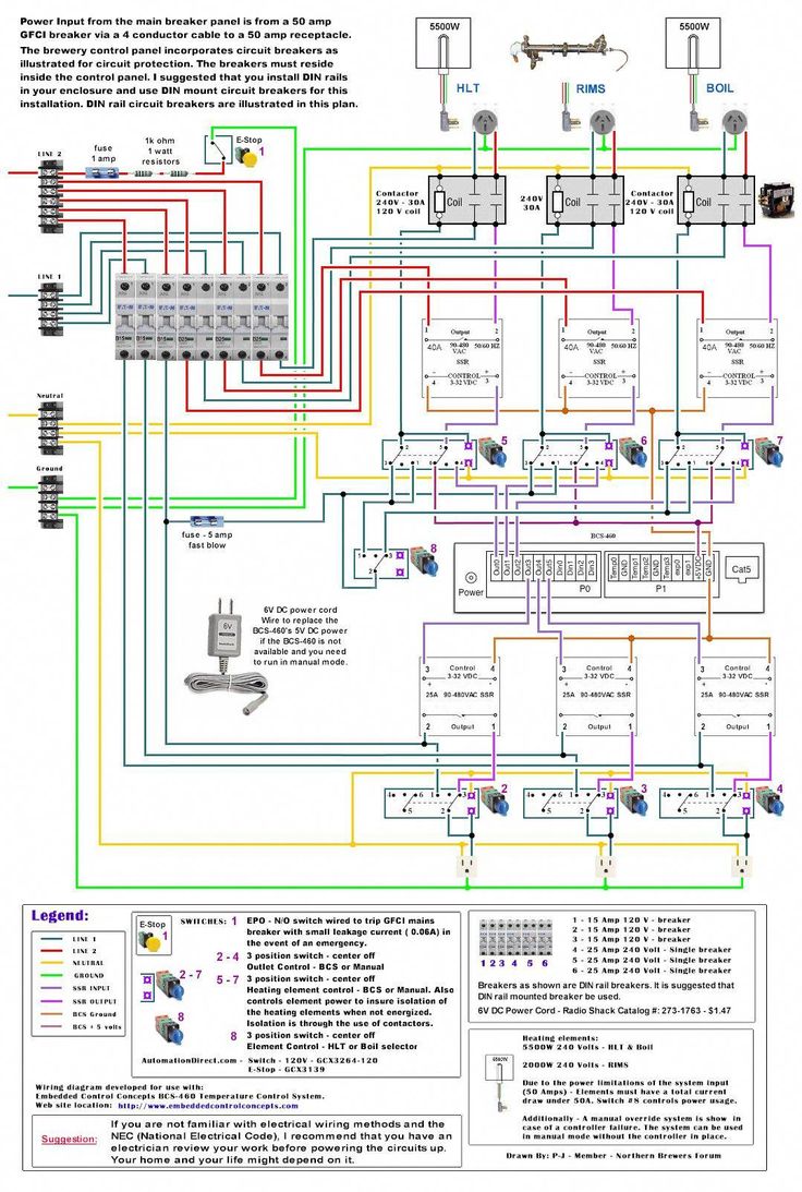 electric brewing circuit diagram