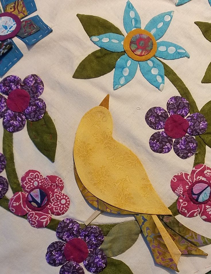 Birds and Flowers Applique Pattern by Kristi Flanigan Applique Birds and Flowers Applique Pattern by Kristi Flanigan Applique