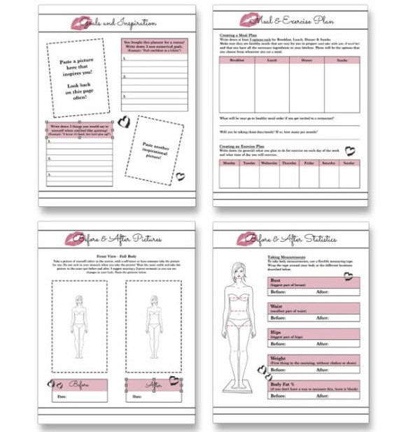 Pretty Little Fitness Planner, Fitness Planner, Fitness Journal, Health and Fitness Journal, Workout Log, Workout Planner, Fitness Printable Pretty Little Fitness Planner, Fitness Planner, Fitness Journal, Health and Fitness Journal, Workout Log, Workout Planner, Fitness Printable