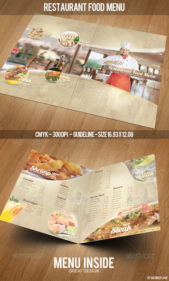 restaurant food menu template food menus print templates download