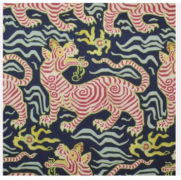 19 best Tibetan Sweater Inspiration images on Pinterest | Tiger rug ... One or Both Sides - ONE High End Clarence House Tibet Print Navy Pillow Cover fully lined with Self Cording