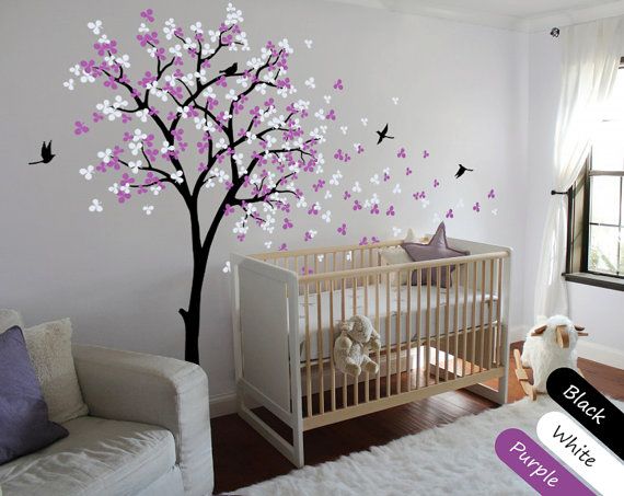 Tree Wall Decal Modern Baby Nursery Wall Decals Baby Decal