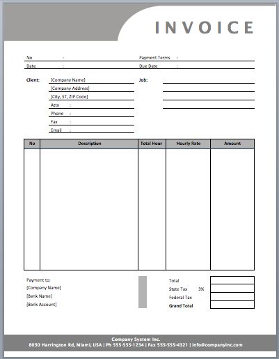 invoice freelance template