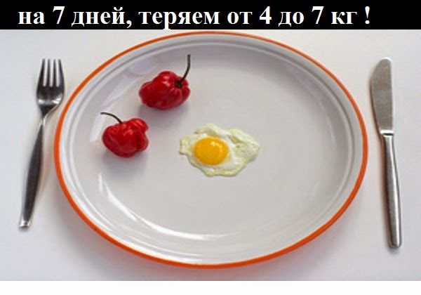 Диета 2 яйца в день