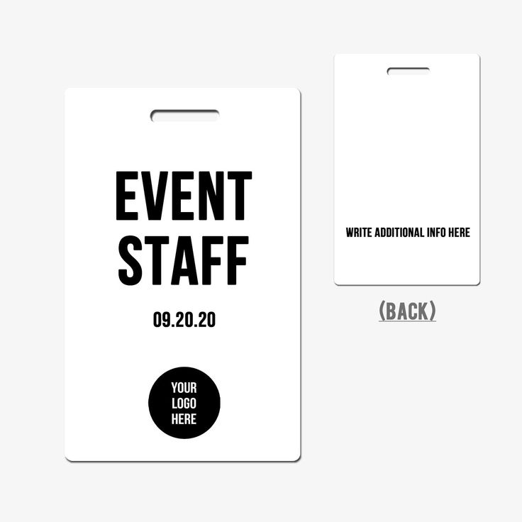 Staff Badge for Conference or Event Conference Badge, Event Staff ID
