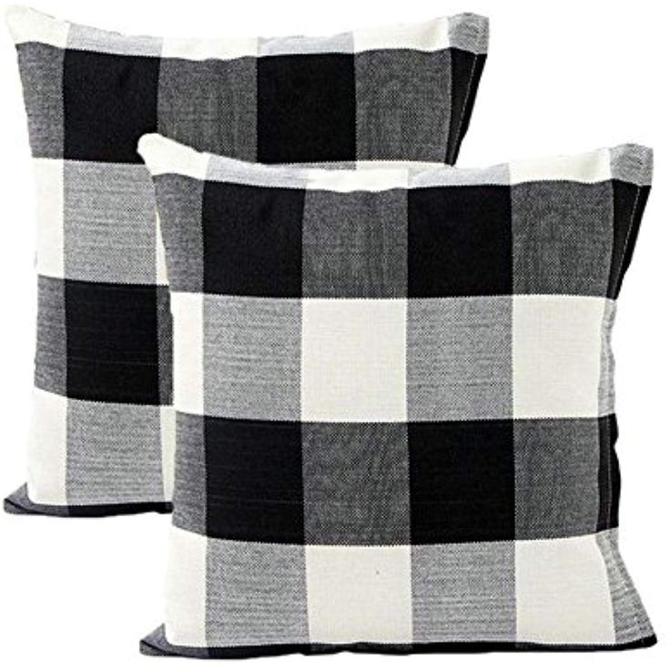 black and white checked chair cover