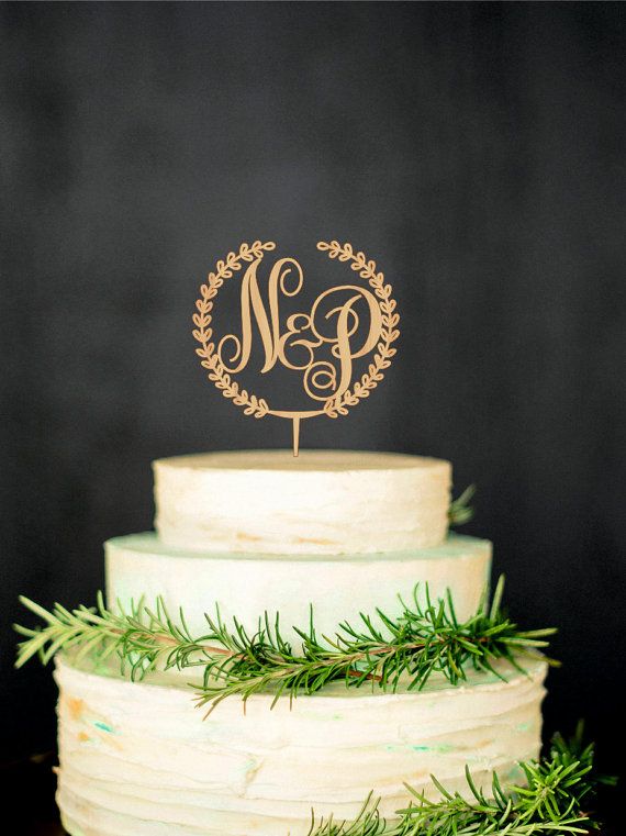 Cheap Initial Monogram Cake Toppers Cheap Initial Monogram Cake Toppers