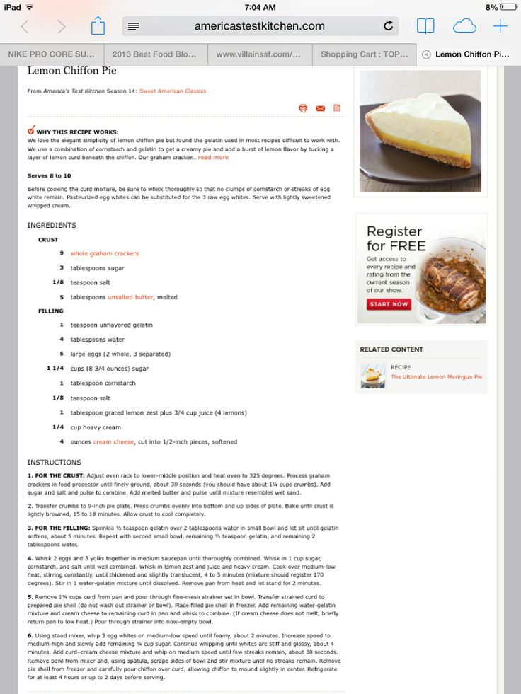 Lemon Chiffon Pie America S Test Kitchen Lemon Chiffon Pie America S Test Kitchen