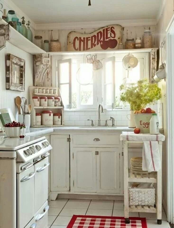 Attractive Small Old Kitchen Ideas Part - 4: Love This Retro Country Kitchen Decorating Idea! Read For More Country Kitchen Ideas, Photo By Decorating Room Design Interior Kitchen Design