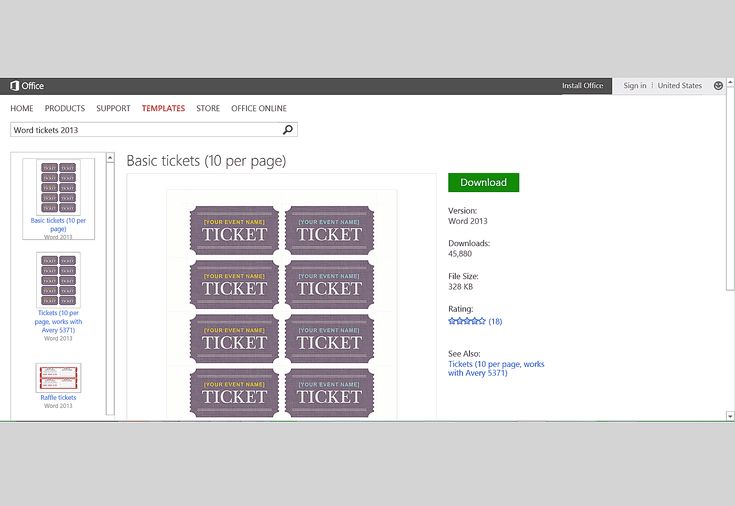 Free MS Word Templates You Aren't Using (But Should Be!): DIY Party or Event Tickets Template or Printable for Microsoft Word