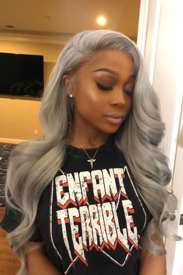 Grey hairstyles for black women Sew in weaves with closure factory