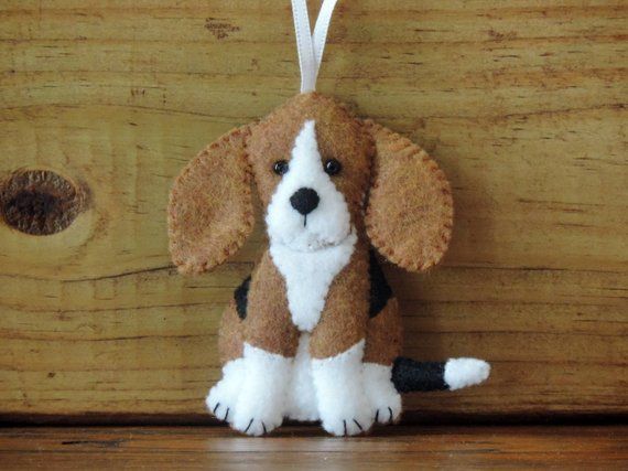 Beagle Dog Felt Ornament Beagle Puppy English Beagle Scent Hound