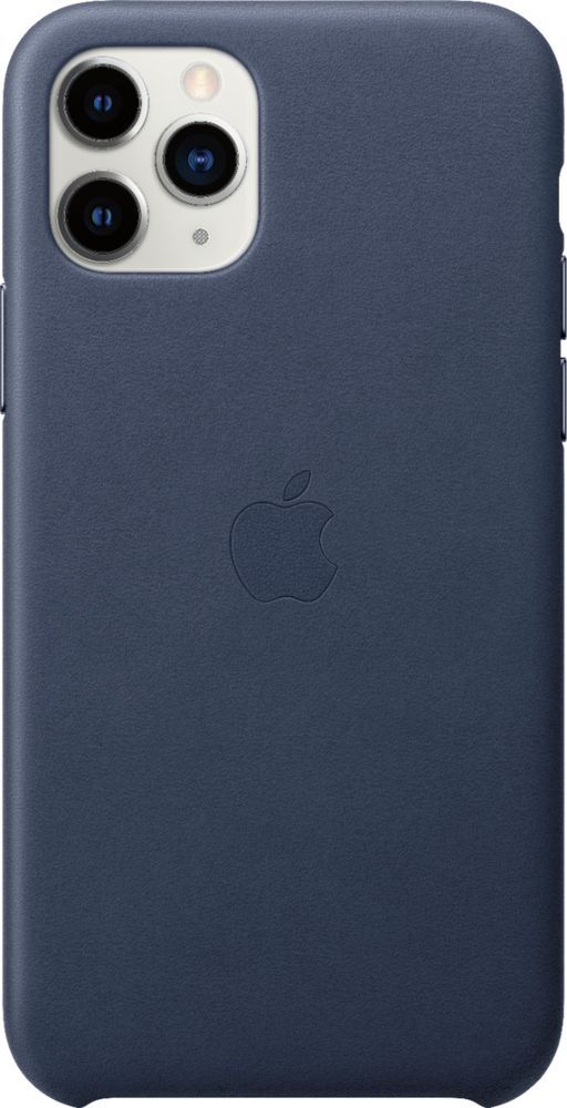 Apple Iphone 11 Pro Leather Case Midnight Blue Mwyg2zm A Best Buy Apple Leather Case Iphone Leather Case Iphone