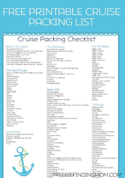free printable caribbean cruise packing list organized home
