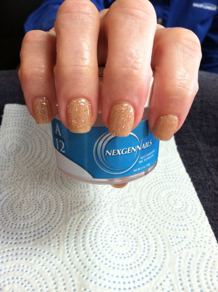 Sns Nails Vs Nexgen Nails Best Nail Designs 2018 Nexgen Nails A12 Hunan Natural Color With Gold Glitter - Sns Nails Vs Nexgen Nails Best Nail Designs 2018