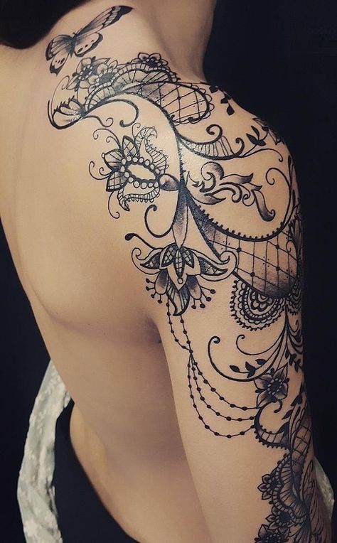 Celebrate Femininity With 50 Of The Most Beautiful Lace Tattoos You’ve Ever Seen