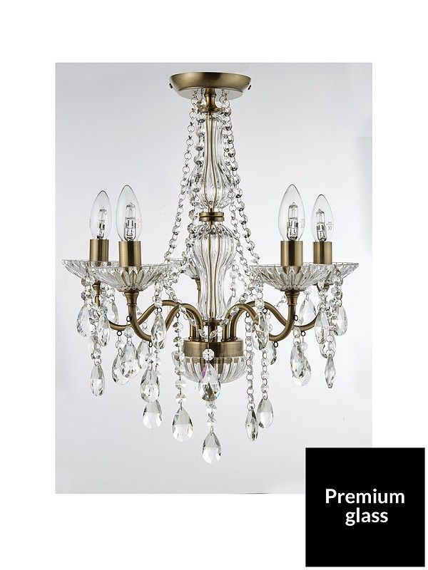 Cascade 5 Light Crystal Chandelier Cascade 5 Light Crystal Chandelier