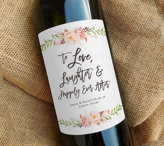 wedding wine labels
