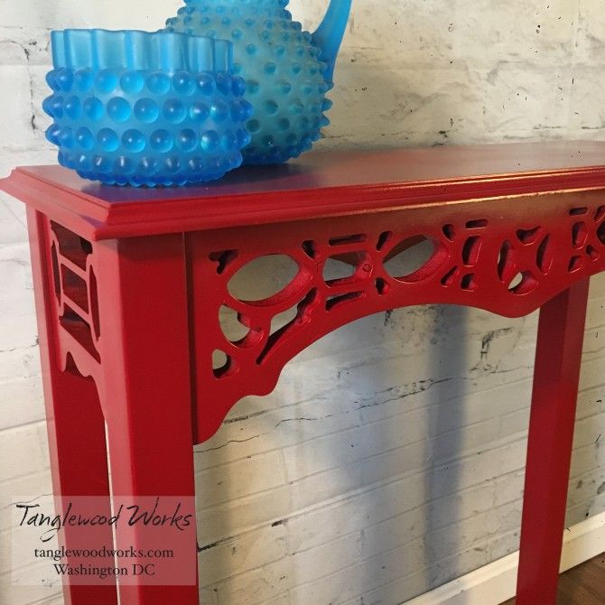 Red Entryway Table Red Entryway Table