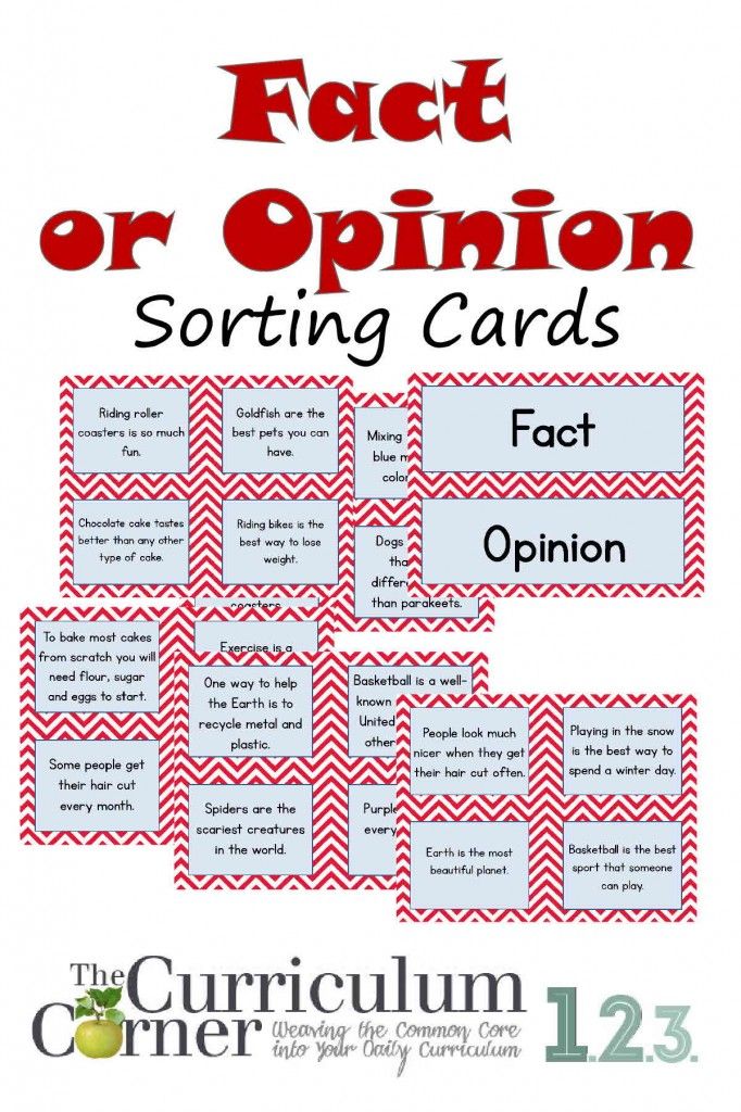 opinion Fact strips and sentence opinion Fact strips and sentence