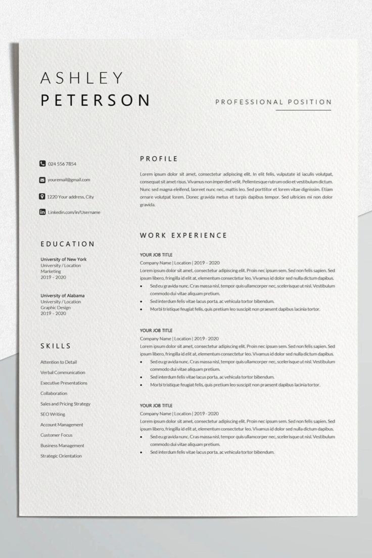 Modern Resume Design CV Template - F0e6455470e8e16536f853794699b86a