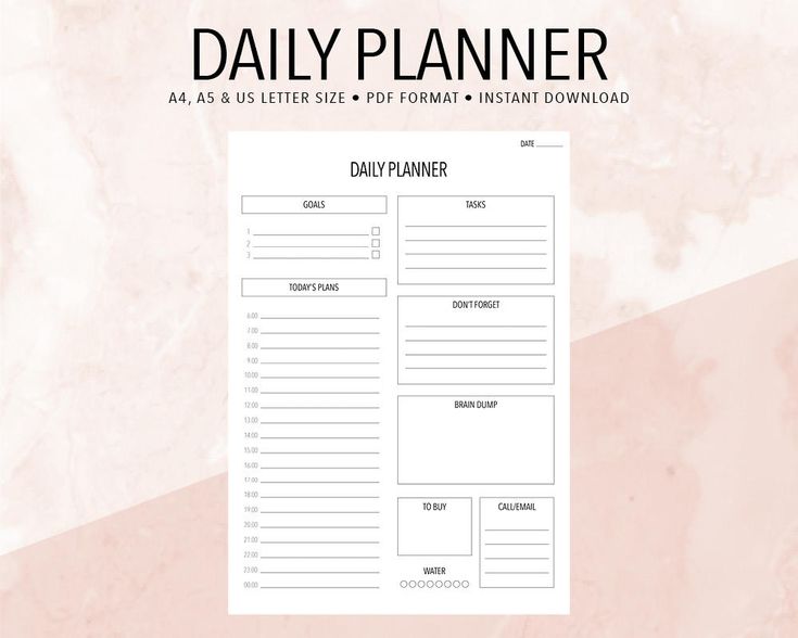 daily planner pdf daily planner pdf