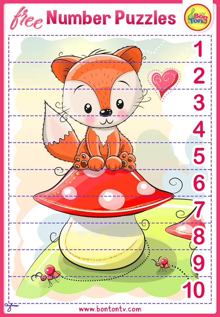 number puzzles free preschool printables for kids