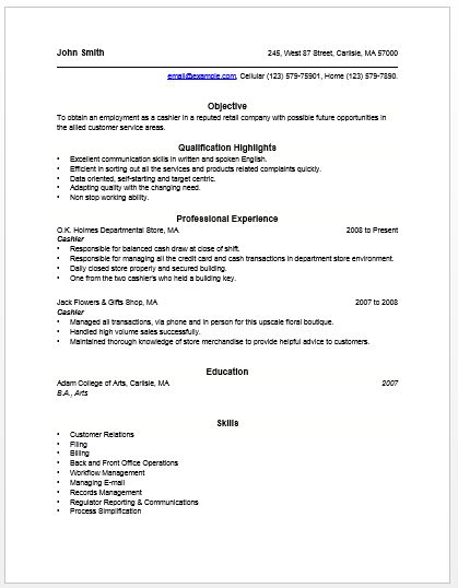 bookkeeping resume