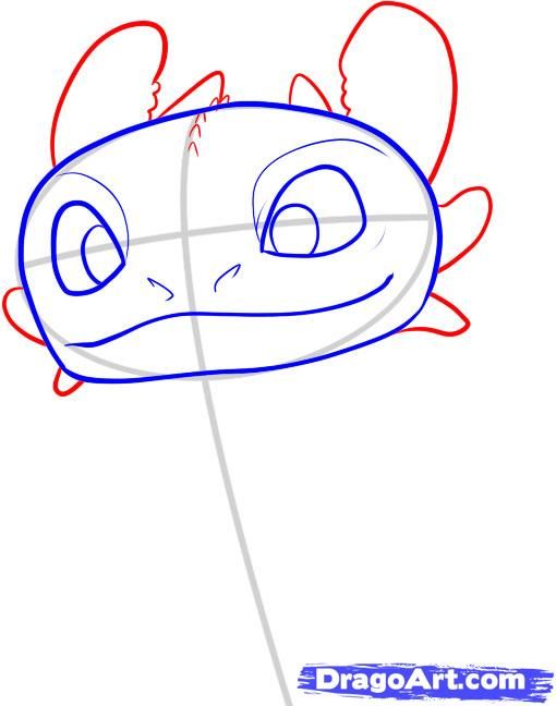drawing toothless for invitations