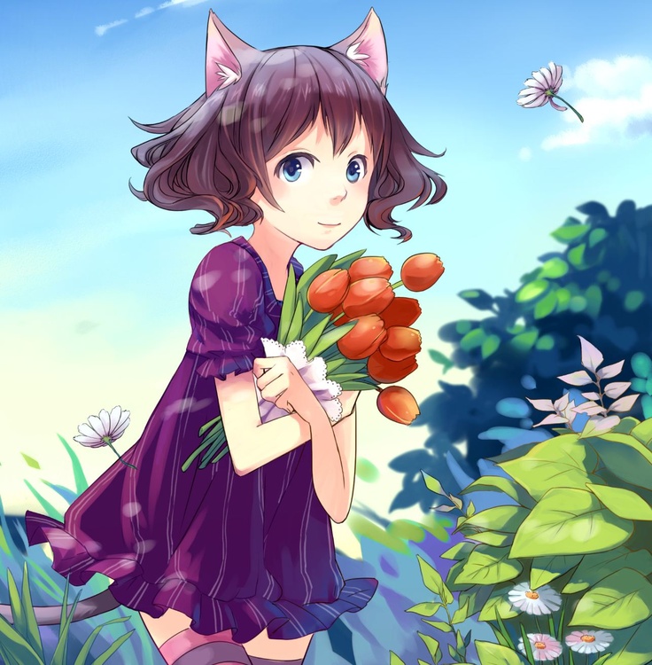 Anime cat girl dress up