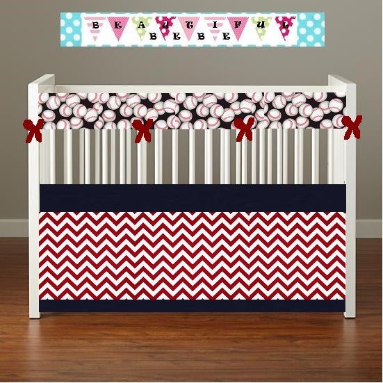 Crib Bedding Baby Cot Set Per Perless Sheet Crib Bedding Baby Cot Set Per Perless Sheet Adjule Skirt Sports Navy White Base And Red Chevron Things
