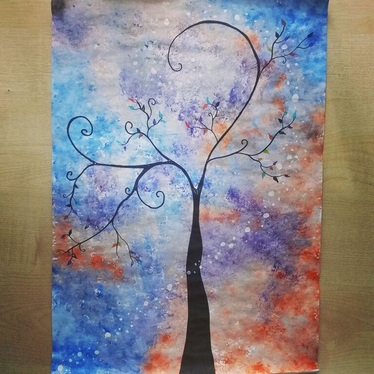 Quick sponge painting | Sponge painting, Painting, Watercolor
