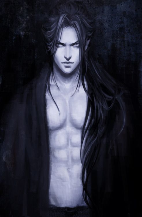 Long haired anime male