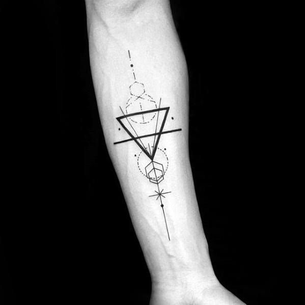 unterarm tattoo manner manly ideen geometrische designs