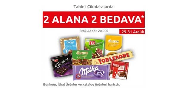 Carrefour Cikolata 2 Alana 2 Bedava Kampanyasi 29 31 Aralik 2020 Cikolata Bonheur Kakao